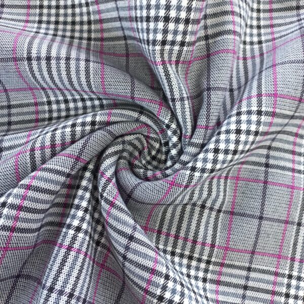 POLYESTER VISCOSE CHECK | Fashiontree