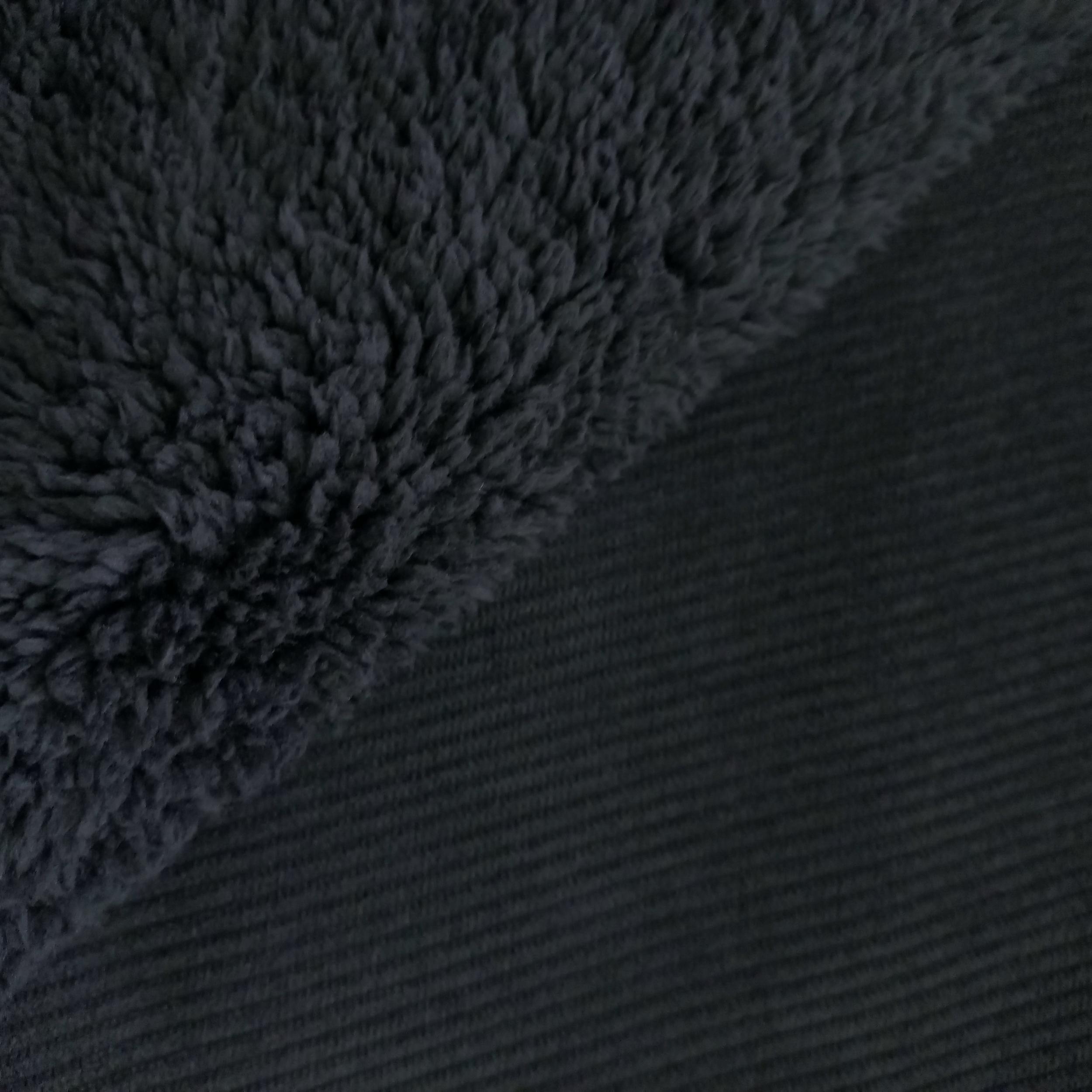 CLC2600 C#6 BLACK POLYESTER SHERPA CORDUROY – BLACK | Fashiontree