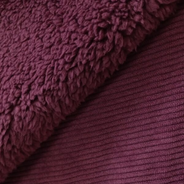 POLYESTER SHERPA CORDUROY – WINE | Fashiontree