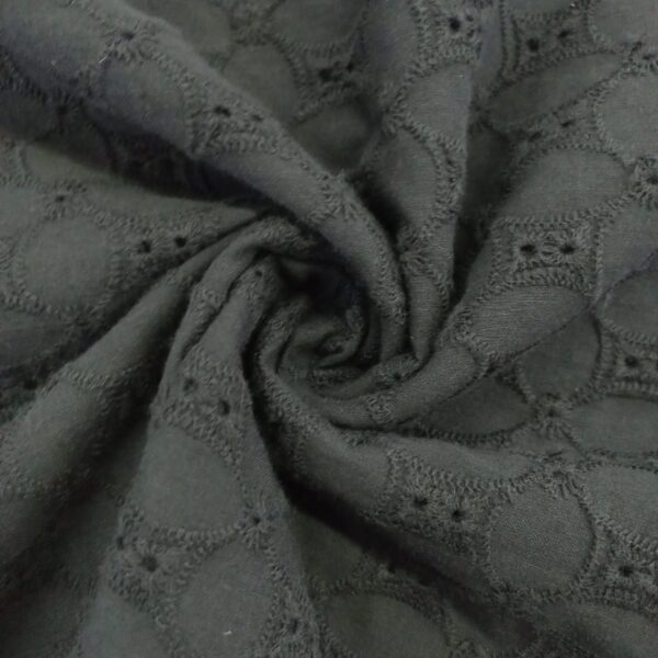 COTTON EMBROIDERY – GEOMETRIC – BLACK | Fashiontree