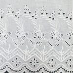 COTTON EMBROIDERY – BORDER – CREAM | Fashiontree