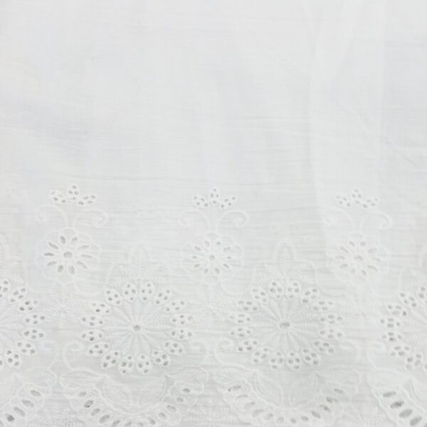 COTTON EMBROIDERY – BORDER – CREAM | Fashiontree