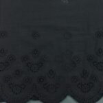COTTON EMBROIDERY – BORDER – BLACK | Fashiontree