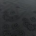 COTTON EMBROIDERY – BORDER – BLACK | Fashiontree