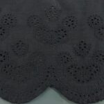 COTTON EMBROIDERY – BORDER – BLACK | Fashiontree
