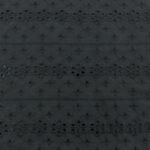 COTTON EMBROIDERY – FLOWERS – BLACK | Fashiontree