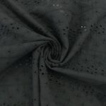 COTTON EMBROIDERY – FLOWERS – BLACK | Fashiontree