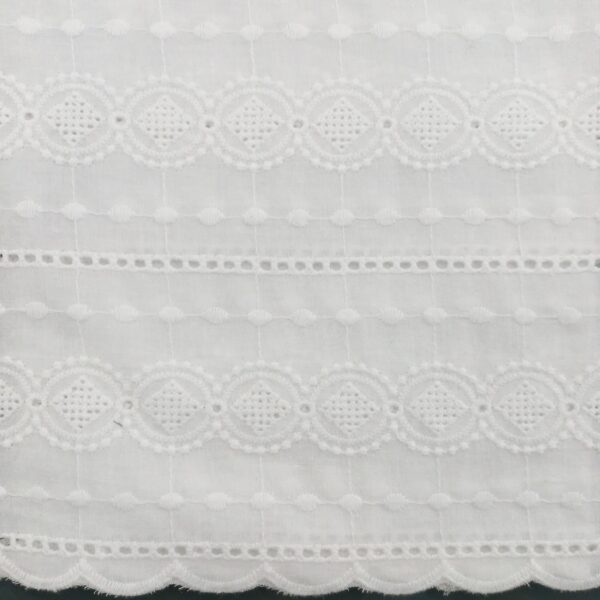 COTTON EMBROIDERY – STRIPES – CREAM | Fashiontree