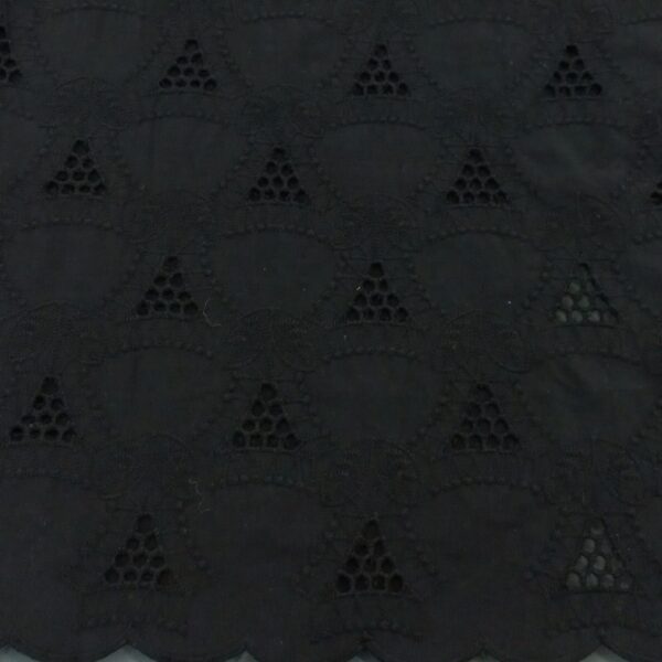 COTTON EMBROIDERY – GEOMETRIC – BLACK | Fashiontree