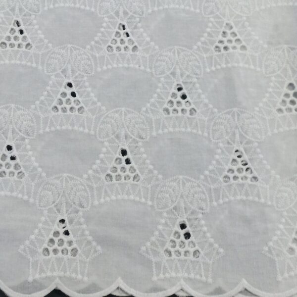 COTTON EMBROIDERY – GEOMETRIC – CREAM | Fashiontree