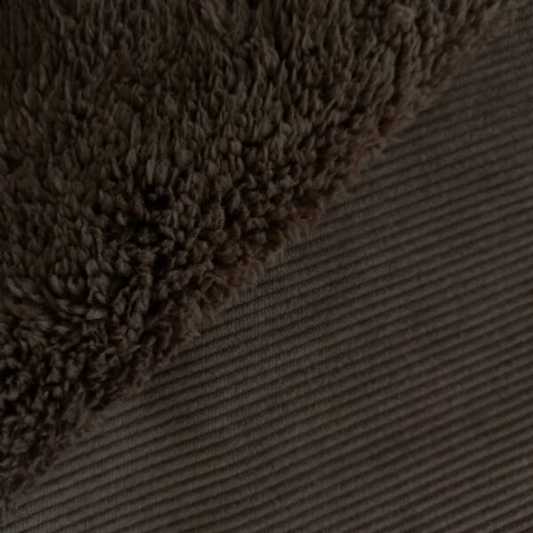 POLYESTER SHERPA CORDUROY – BROWN | Fashiontree