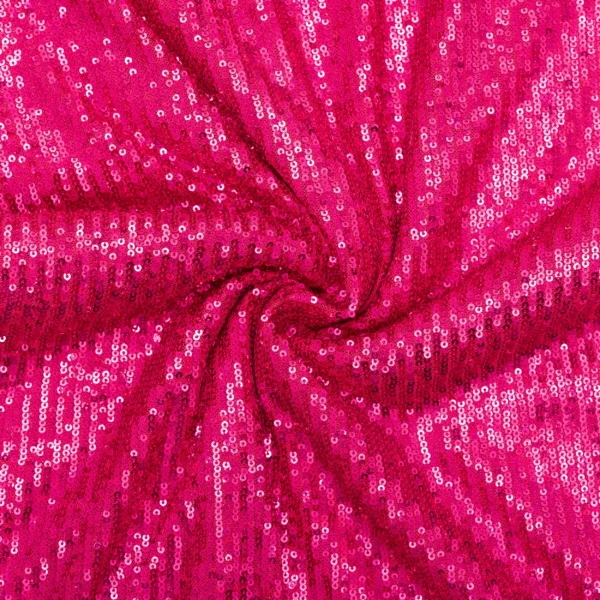DZIANINA POLIESTROWA Z CEKINAMI – FUKSJA | Fashiontree