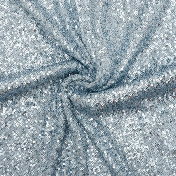 DZIANINA POLIESTROWA Z CEKINAMI – AQUA | Fashiontree