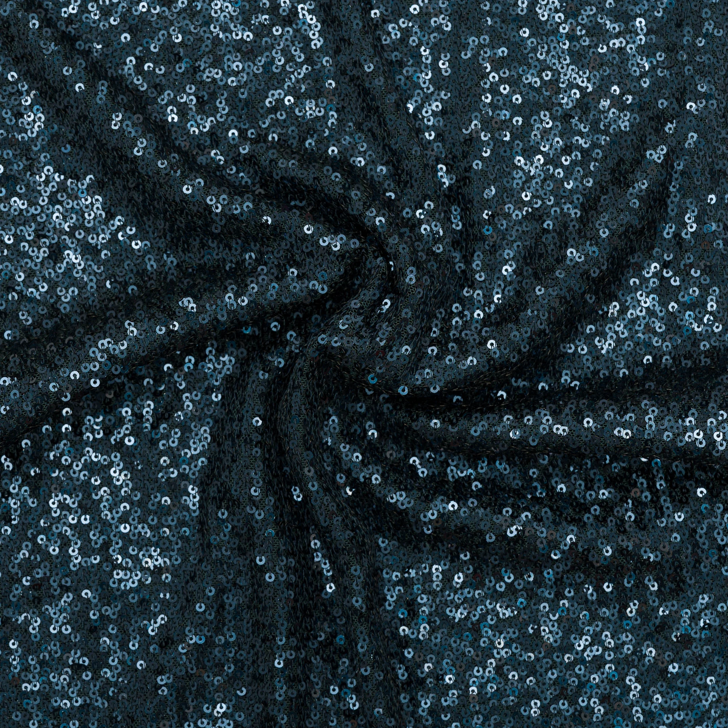 CLC-2292#43 DZIANINA POLIESTROWA Z CEKINAMI – GRANATOWY | Fashiontree