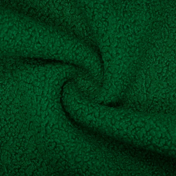 POLYESTER TEDDY FLEECE – DARK GREEN | Fashiontree