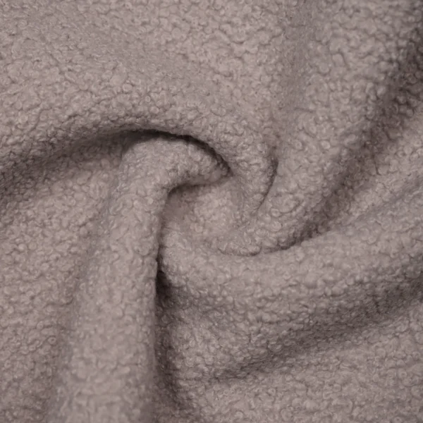 POLYESTER TEDDY FLEECE – LIGHT GREY | Fashiontree