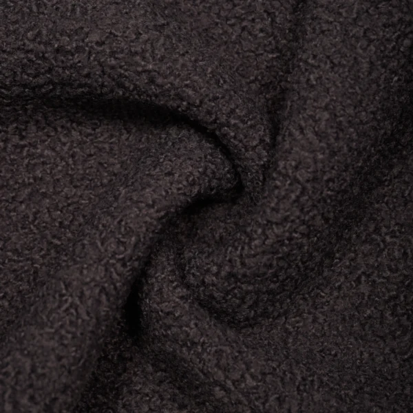 POLYESTER TEDDY FLEECE – DARK GREY | Fashiontree
