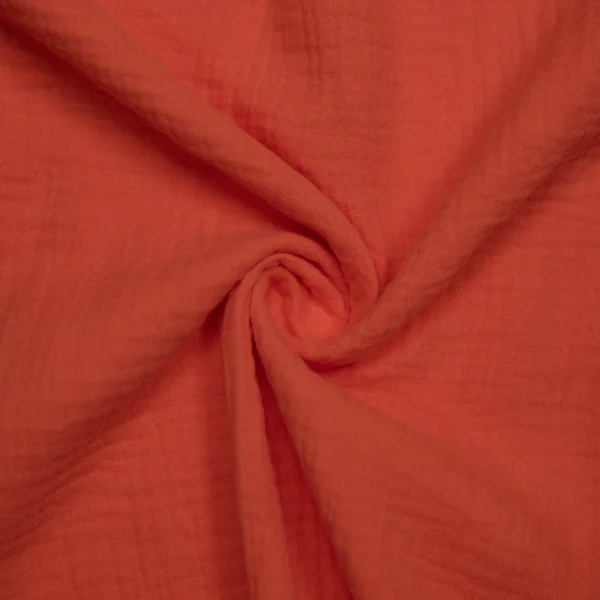 TKANINA BAWEŁNIANA MUSLIN – POMARAŃCZOWY | Fashiontree