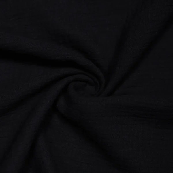 TKANINA BAWEŁNIANA MUSLIN – CZARNY | Fashiontree