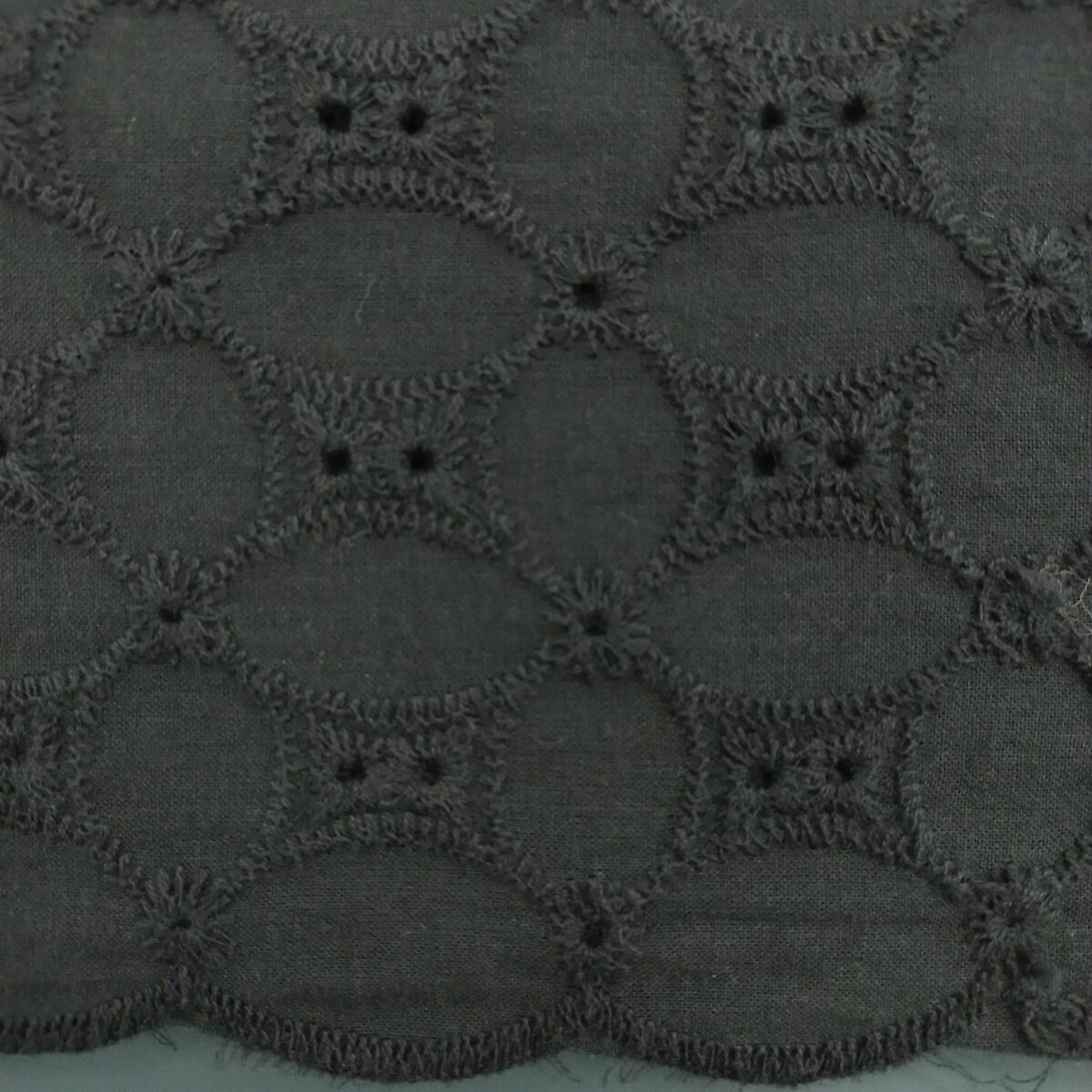 COTTON EMBROIDERY – GEOMETRIC – BLACK | Fashiontree