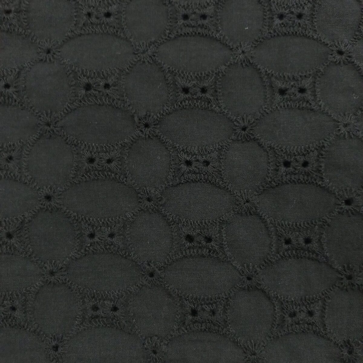 COTTON EMBROIDERY – GEOMETRIC – BLACK | Fashiontree