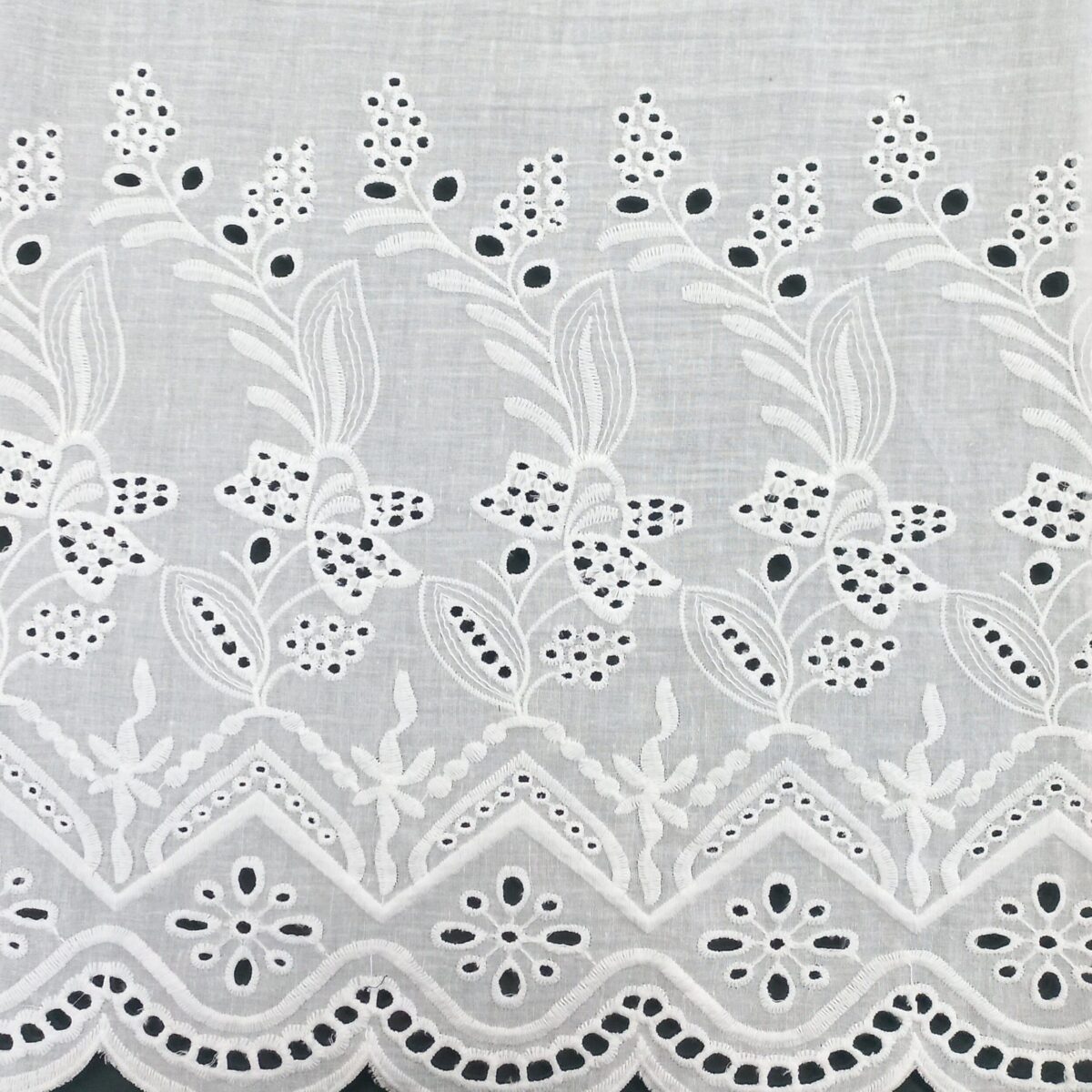 COTTON EMBROIDERY – BORDER – CREAM | Fashiontree