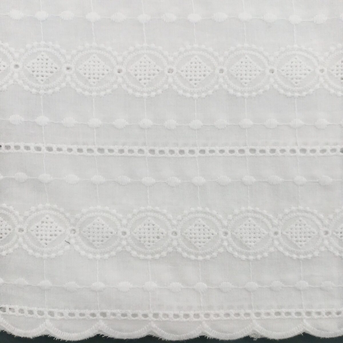 COTTON EMBROIDERY – STRIPES – CREAM | Fashiontree