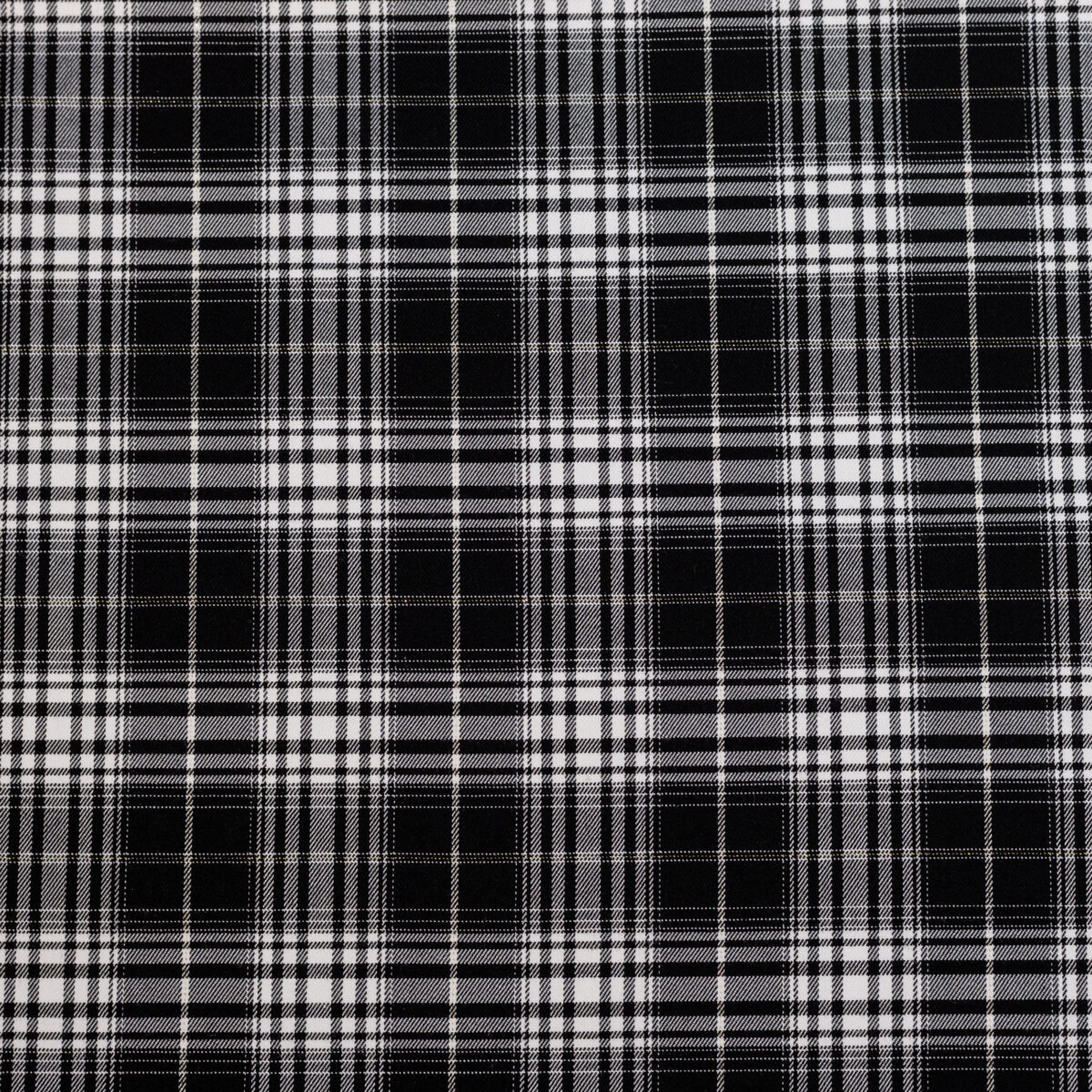 POLYESTER VISCOSE CHECK - BLACK - Image 3