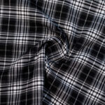 POLYESTER VISCOSE CHECK - BLACK