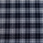 POLYESTER VISCOSE CHECK  - NAVY BLUE - Image 3