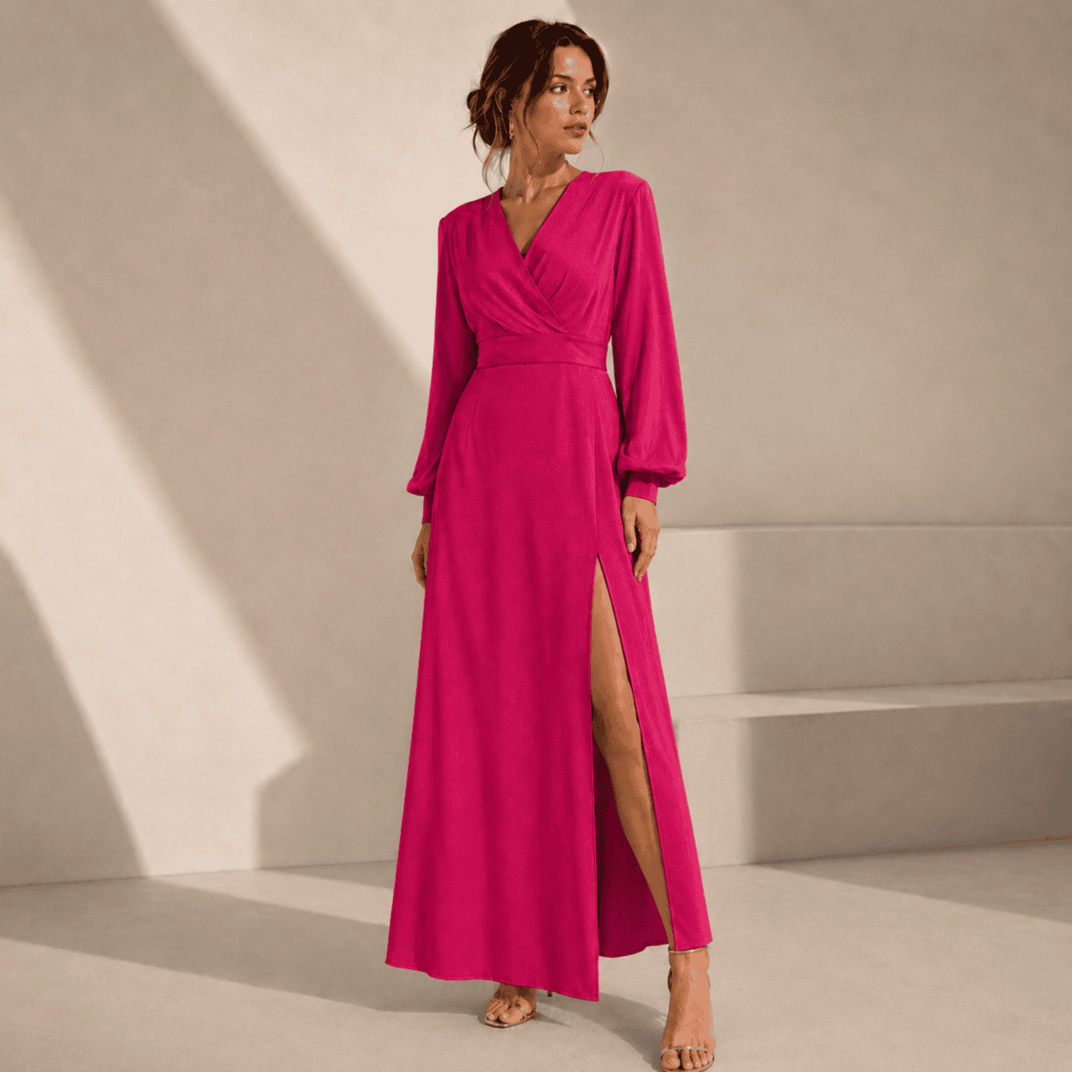 VISCOSE ATLANTA FOIL - CORAL - Image 2