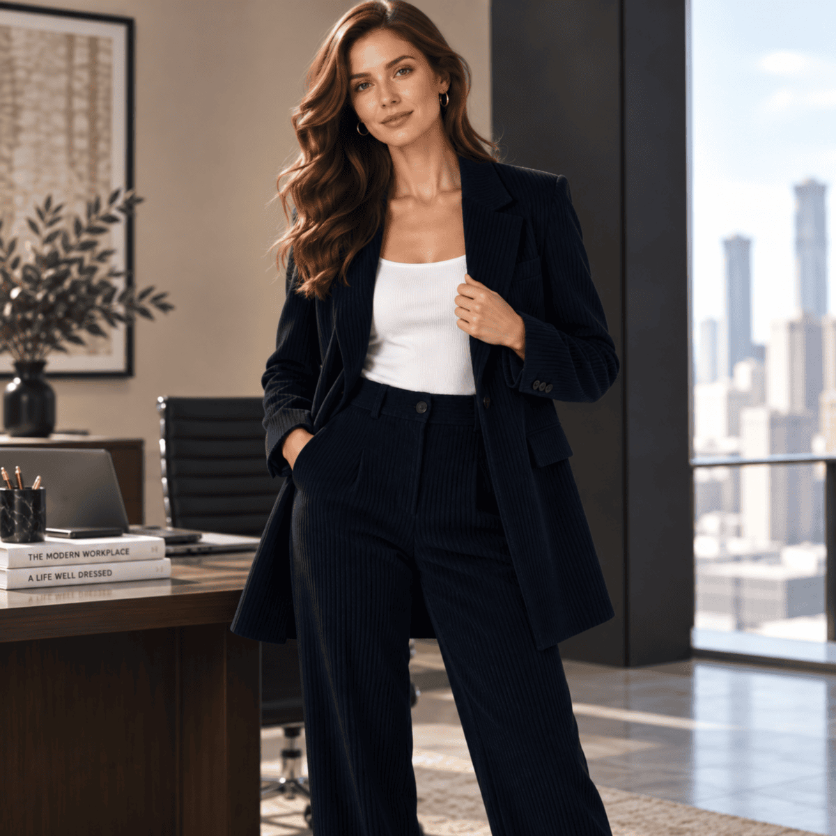 CORDUROY  - NAVY BLUE - Image 2