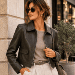 MIĘKKA SKÓRA SYNTETYCZNA - KHAKI | Wiskoza | CLC-2695-6 | Fashiontree