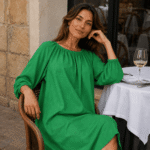 LINEN VISCOSE - GREEN - Image 2