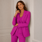 VISCOSE TWILL SUIT - FUCHSIA - Image 2