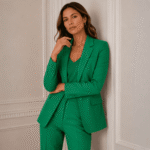 VISCOSE TWILL SUIT - GREEN - Image 2