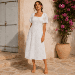 COTTON EMBROIDERY - GEOMETRIC - CREAM - Image 2