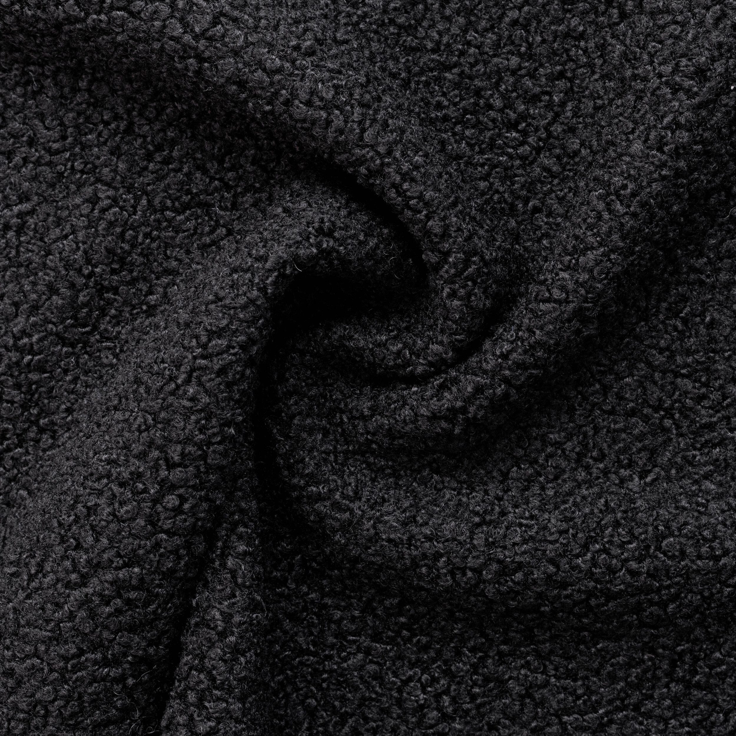 CLC-2316-12-TWIRL POLYESTER TEDDY FLEECE - BLACK - Image 1
