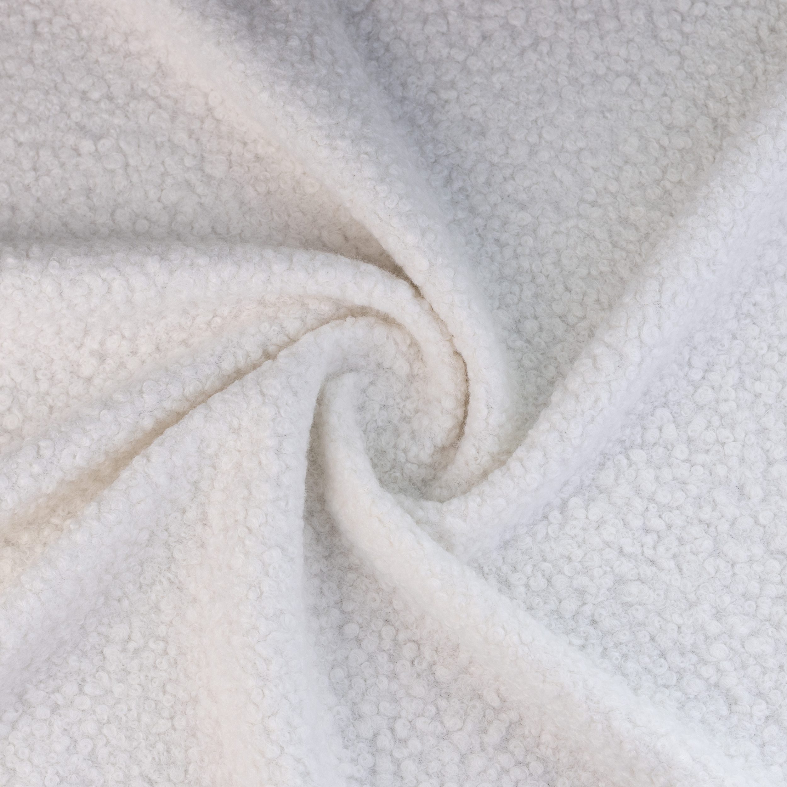 CLC-2322-1-TWIRL DZIANINA PŁASZCZE BOUCLE - KREMOWY - obrazek 1