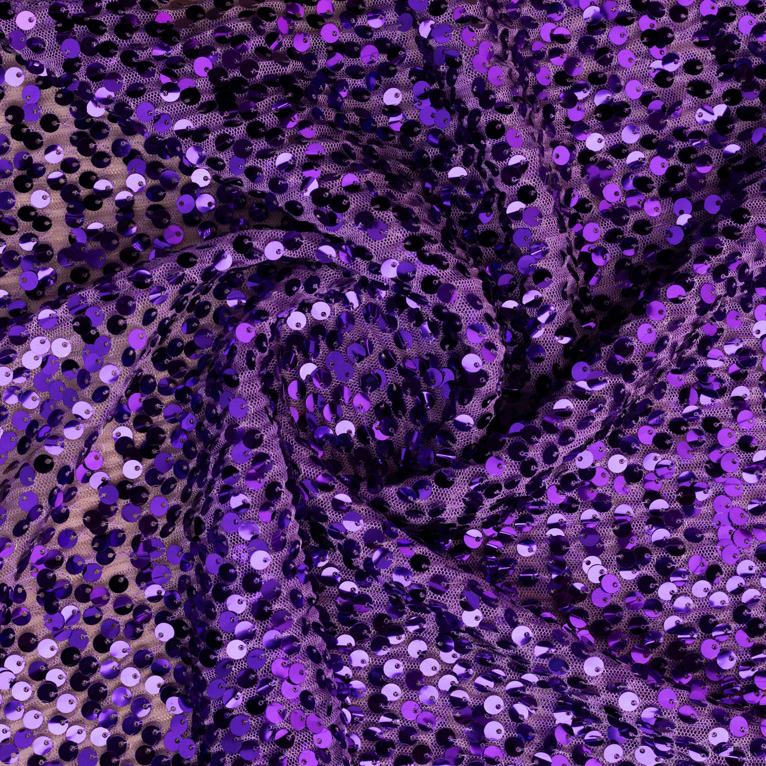 CLC-2398B-7-TWIRL MESH SEQUINS - VIOLET - Image 1