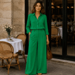 LINEN VISCOSE SPANDEX - FRESH GREEN - Image 2