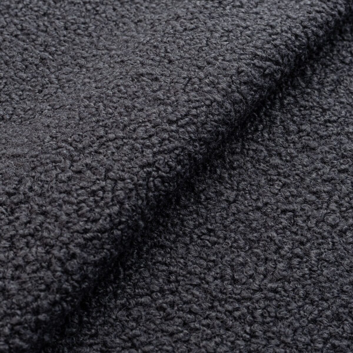 POLYESTER TEDDY FLEECE - DARK GREY - Image 4