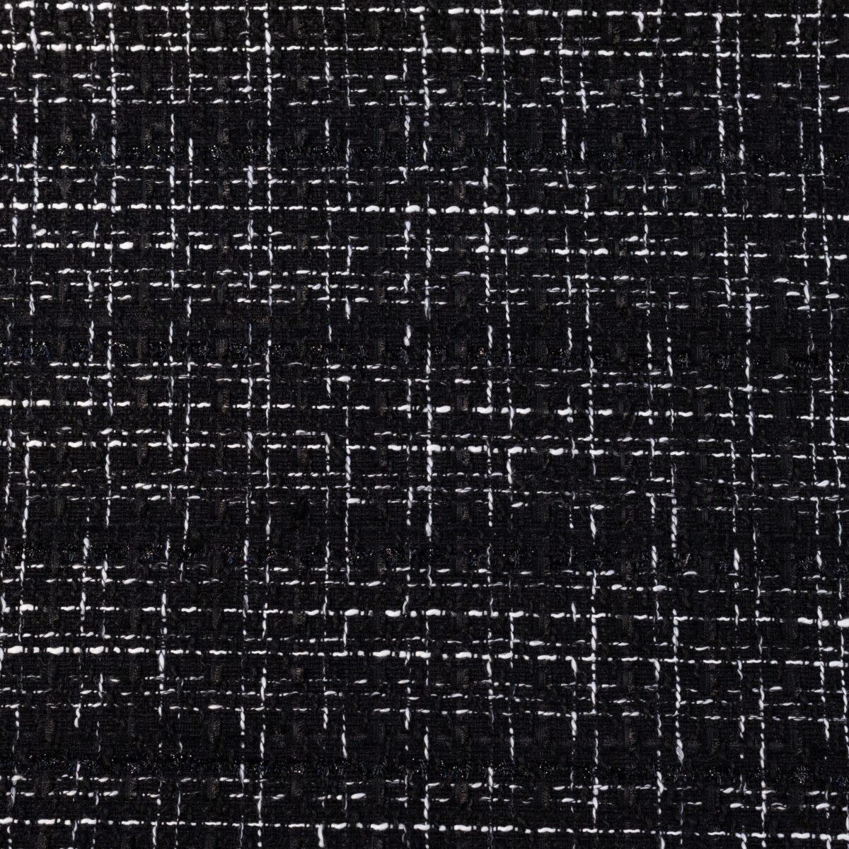 TKANINA TWEEDOWA - CZARNY | Tweed | CLC-2587-2 | Fashiontree