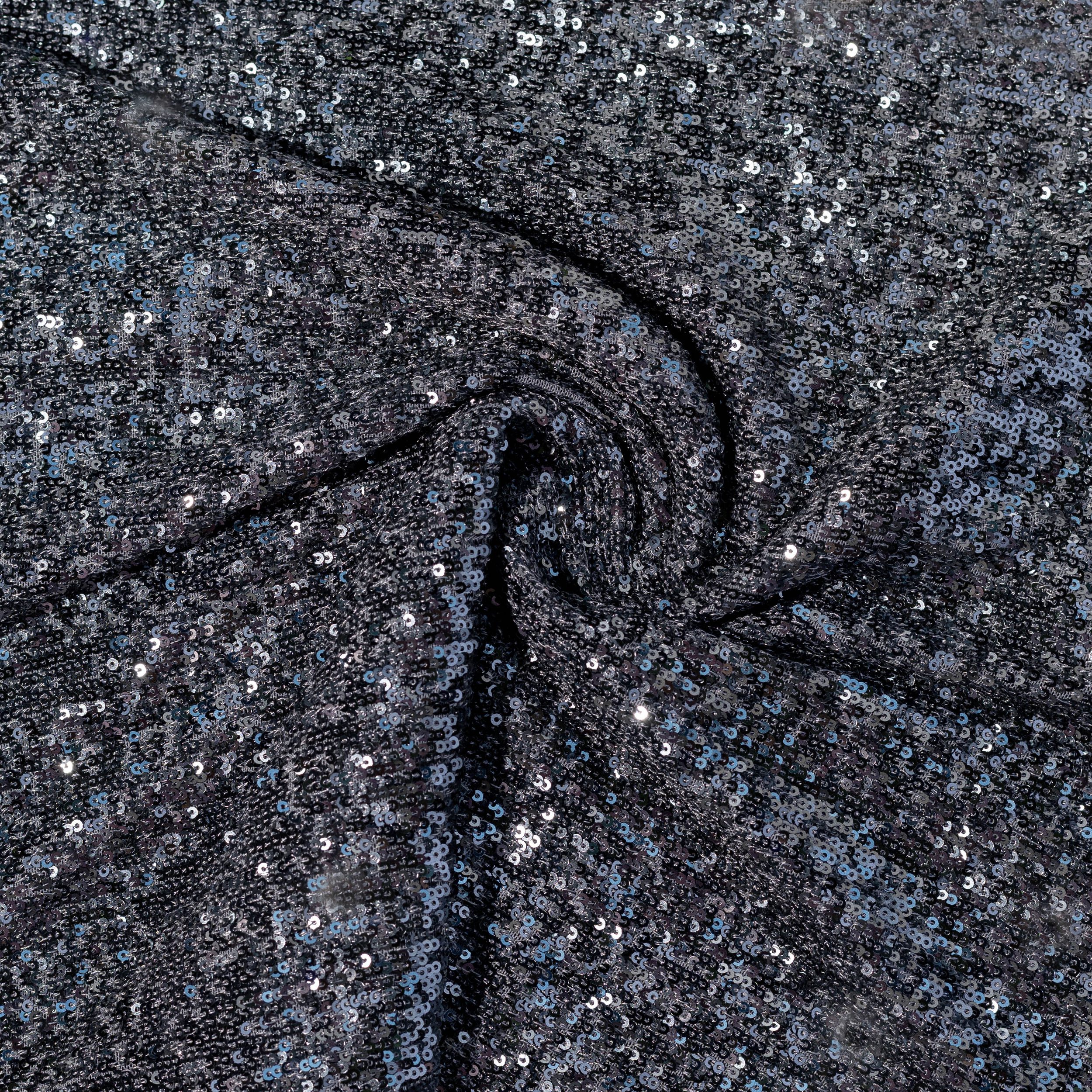 CLC-2596-19-TWIRL MESH SEQUINS - ANTHRACITE - Image 1
