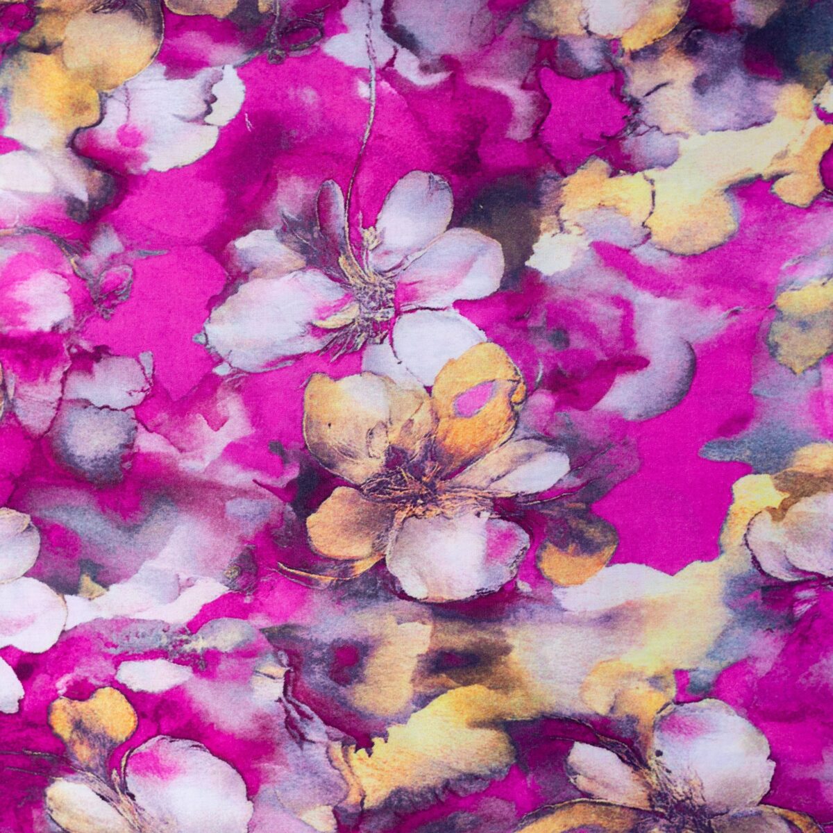 TKANINA WISKOZA AMELIA DRUK - KWIATY | Poliester | CLC-2651-15768-G | Fashiontree