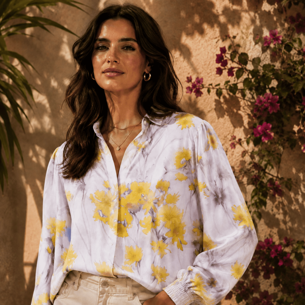 TKANINA WISKOZA AMELIA DRUK - KWIATY | Poliester | CLC-2651-16166-H | Fashiontree