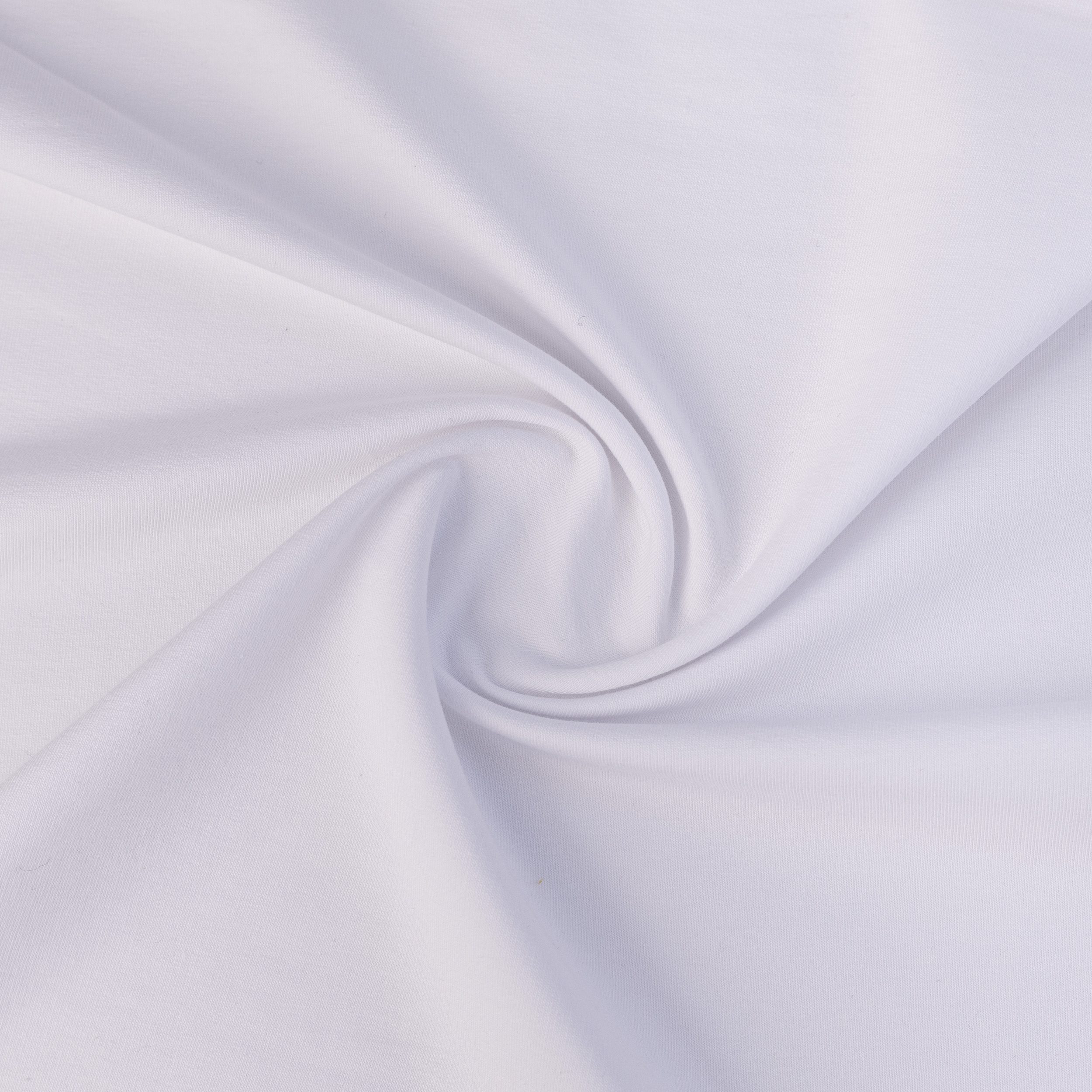 TU-20372-WHITE-TWIRL DZIANINA BAWEŁNIANA DRESÓWKA - BIAŁY - obrazek 1