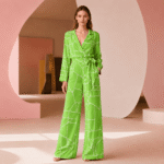 VISCOSE BELMANDO PRINT - GEOMETRIC - GREEN - Image 2