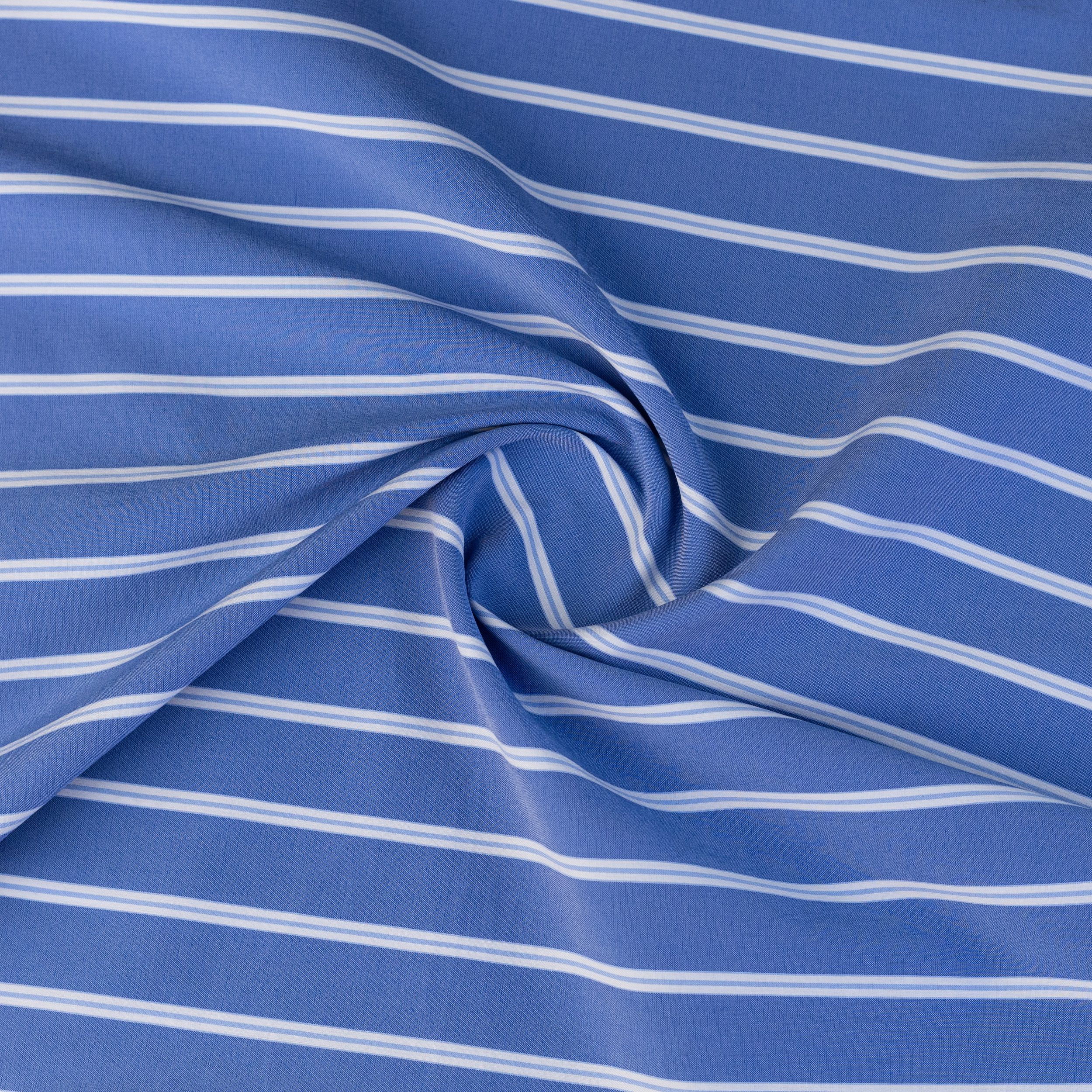 TU-20492-TWIRL COTTON POLYESTER STRIPE YARN DYED - DENIM/WHITE - Image 1