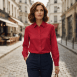 MELANGE DENIM  - RED - Image 2